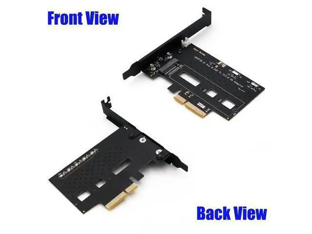 Alt view image 3 of 6 - NGFF M.2 NVME PCIE PCI-E SSD To PCI Express 3.0x 4X Adapter Card With Cooling Fan Bracket Support M.2 form 2242 2260 2280 M2 SSD