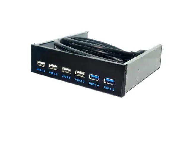 Alt view image 2 of 4 - for Desktop USB3.0 Optical Drive Front Panel 5.25inch USB HUB 9PIN 19PIN to 4Ports USB2.0+ 2Ports USB 3.0 for PC Floppy Bay Tray