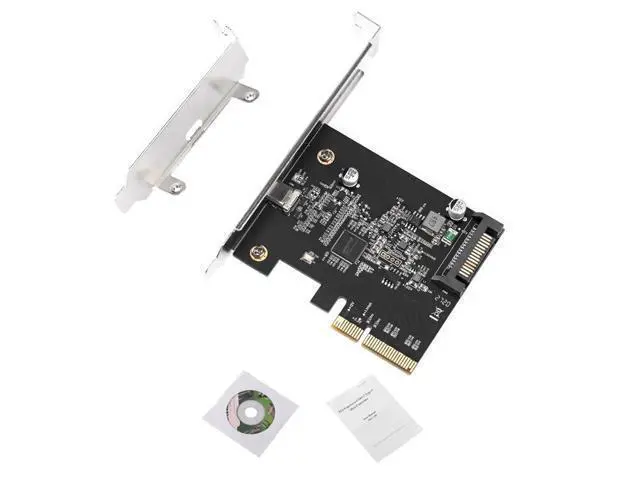 Alt view image 6 of 6 - USB 3.2 Type C PCI Express Type C Expansion Card PCIE Type C Adapter PCI E 4X Express to USB 3.2 Gen 2x2 20Gb Gen3 PCIE3.0 Riser
