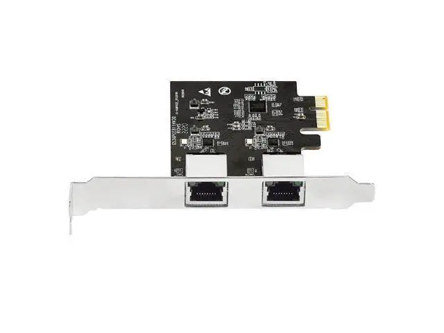 Alt view image 3 of 6 - Network Card PCI Express X1 to 2 Port RJ45 Gigabit Ethernet Adapter Lan 10/100/1000Mbps NIC Realtek RTL8111H Chip for PC Desktop
