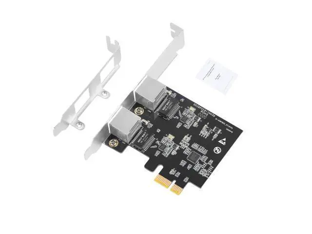 Alt view image 5 of 6 - Network Card PCI Express X1 to 2 Port RJ45 Gigabit Ethernet Adapter Lan 10/100/1000Mbps NIC Realtek RTL8111H Chip for PC Desktop