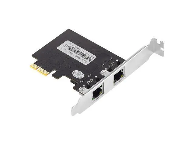 Alt view image 4 of 6 - Network Card PCI Express X1 to 2 Port RJ45 Gigabit Ethernet Adapter Lan 10/100/1000Mbps NIC Realtek RTL8111H Chip for PC Desktop