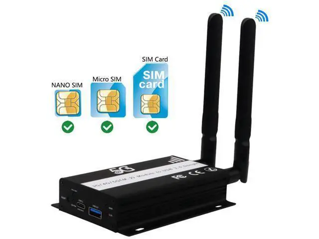 Alt view image 2 of 6 - USB Wifi Adapter Wifi Dongle NGFF M.2 Key B to USB 3.0 Adapter + SIM Card Slot Wifi Antenna Additional Power for 3G/4G/5G Module
