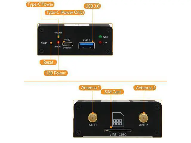 Alt view image 4 of 6 - USB Wifi Adapter Wifi Dongle NGFF M.2 Key B to USB 3.0 Adapter + SIM Card Slot Wifi Antenna Additional Power for 3G/4G/5G Module