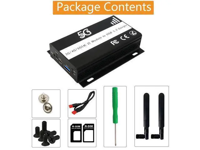 Alt view image 6 of 6 - USB Wifi Adapter Wifi Dongle NGFF M.2 Key B to USB 3.0 Adapter + SIM Card Slot Wifi Antenna Additional Power for 3G/4G/5G Module