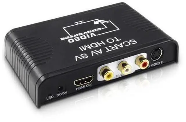 Main image of Scart AV Svideo to HDMI Video Switch Scart S-video Composite AV RCA To HDMI Video& Audio Converter Box for DVD Multimedia to TV