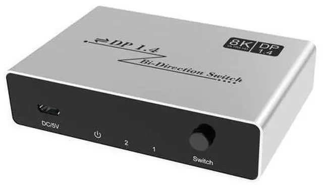 Main image of 8K Displayport 1.4 Switch 2 in 1 out DP Bi-Direction Switch Converter 2x1/1x2 8K 60Hz HDR DP Switch Displayport Switch Splitter