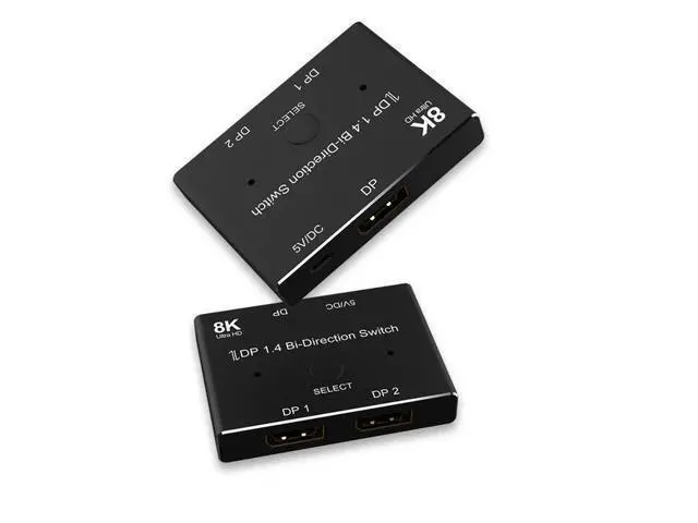 Alt view image 6 of 6 - 8K Displayport 1.4 Switch Displayport Bi-direction DP Splitter Switcher Displayport 2X1 1X2 KVM Adapter g-sync 8K@30Hz 4K@120Hz