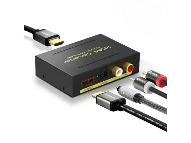 Alt view image 2 of 6 - 1080P HDMI Audio Extractor Converter HDMI to HDMI and Optical TOSLINK SPDIF + 3.5mm Stereo Audio Extractor For PC PS4 TV Box DVD