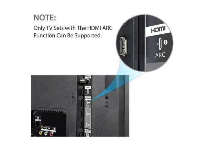 Alt view image 4 of 6 - 192KHz HDMI ARC Audio Extractor Digital to Analog Audio Converter ARC L/R Coaxial SPDIF 3.5mm Extractor Return Channel for TV