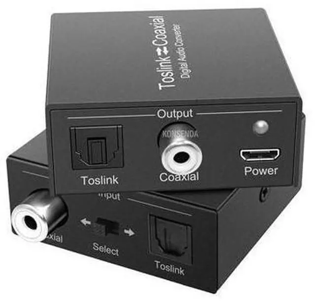 Main image of Bi-directional Digital Audio Converter Optical to Coaxial or Coax to Optical Swticher Coaxial to SPDIF Toslink Audio Adapter
