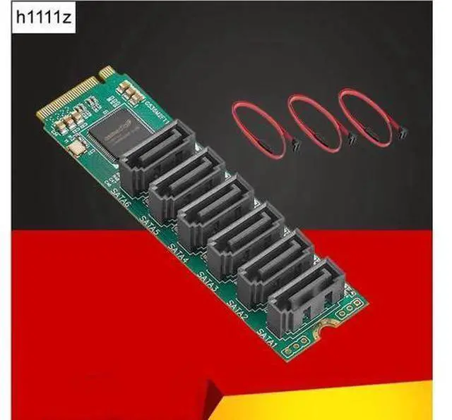 Main image of NVME TO SATA Expansion Card Adapter Riser M2 NGFF M.2 M Key to 6 Port SATA3.0 HDD SSD Controller 6Gb SATA Multiplier Add On Card