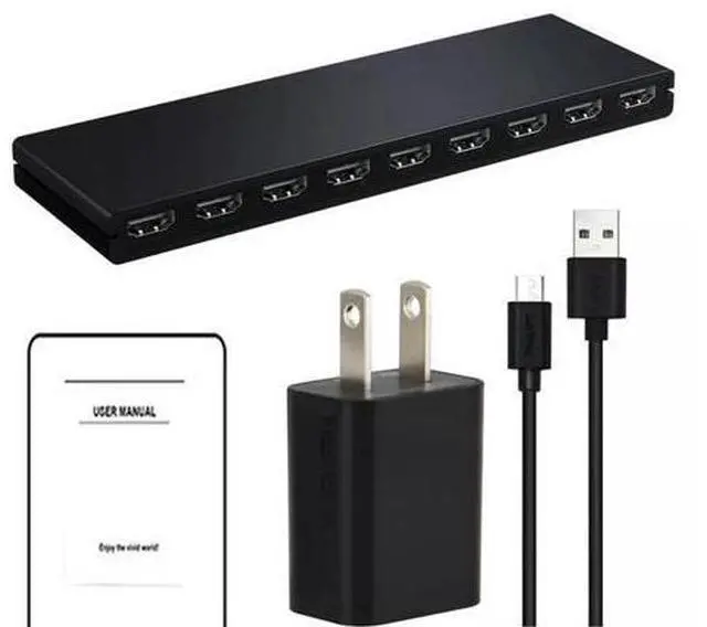 Main image of HDMI Splitter 1 in 8 out 4K 30Hz 8 Port HDMI Splitter 1X8 Video Distributor Converter HDCP1.4 for PC Loptop PS4 DVD Projector TV(US power supply)