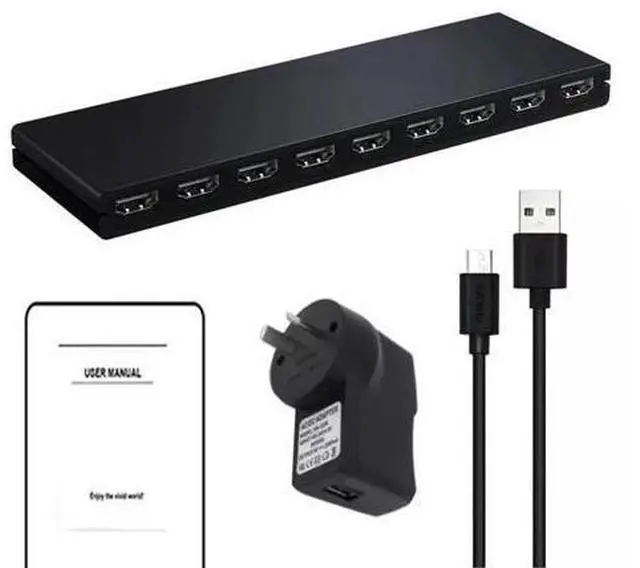 Main image of HDMI Splitter 1 in 8 out 4K 30Hz 8 Port HDMI Splitter 1X8 Video Distributor Converter HDCP1.4 for PC Loptop PS4 DVD Projector TV(AU power supply)