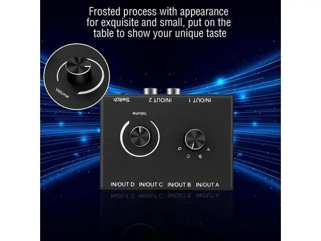Alt view image 6 of 6 - 4 Channel 3.5mm Stereo Audio Switch 4x1 Bi-directional 3.5mm R/L Audio Switcher Splittrt Stereor 4 in 1 out/1 in 4 out Converter