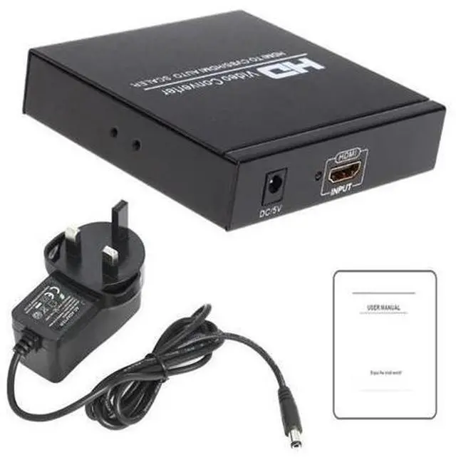Main image of HDMI to HDMI + AV Converter 1080P HDMI to 3RCA CVBS AV Composite Video Audio Scaler Adapter for Monitor TV Projector Camera(With UK Plug)