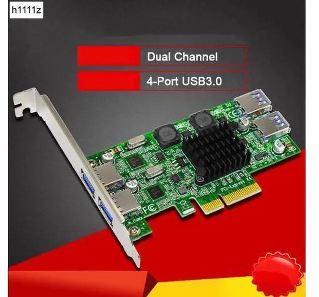 Main image of USB 3.0 PCI-E Card 4 Port USB3.0 5Gbps Dual Channel PCI-E to USB 3.0 Expansion Card Adapter For Desktop Computer Compontens