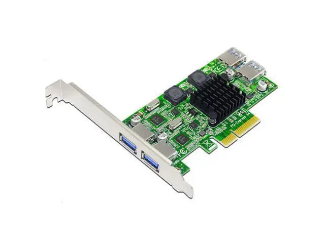 Alt view image 2 of 6 - USB 3.0 PCI-E Card 4 Port USB3.0 5Gbps Dual Channel PCI-E to USB 3.0 Expansion Card Adapter For Desktop Computer Compontens