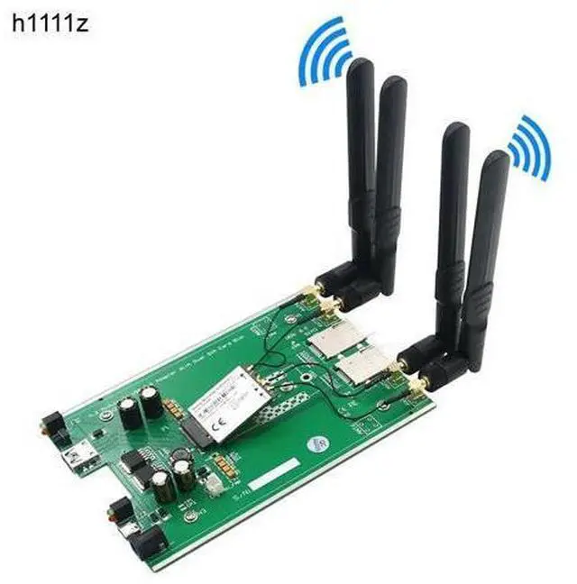 Main image of M.2 NGFF 3G/4G/5G Module B Key to USB3.0 Network Adapter Riser Board Dual SIM Card Slot DC / TYPE-C Auxiliary Power w/ 4 Antenna