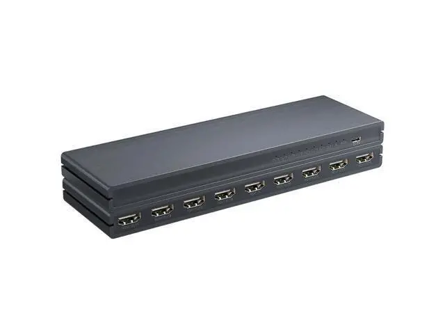 Alt view image 2 of 6 - 3D 4K@30Hz 1x8 Video Splitter HDMI-compatible Converter 1 in 8 out Split Screen for DVD PS3 Xbox HDTV TV Market Display(With EU Plug)