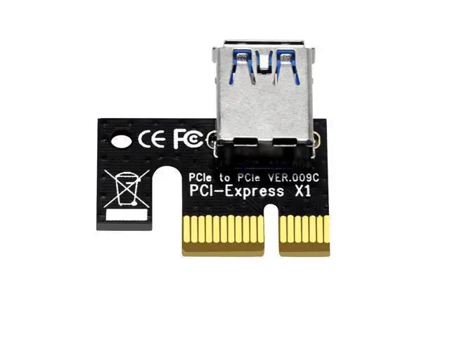Alt view image 3 of 6 - 6PCS PCIE Riser for Video Card Graphic Card GPU Mining 6 Pin Power PCI-E 16X Riser PCI Express X16 Adapter for BTC Bitcoin Miner