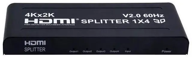 Main image of 4K 60Hz HDMI Splitter 1 In 4 Out Ultra HD HDMI Video Distributor 1x4 Converter V2.0b HDCP 2.2 for PS4 TVBox PC Monitor Projector(US Plug) (4K 60Hz 1x4)