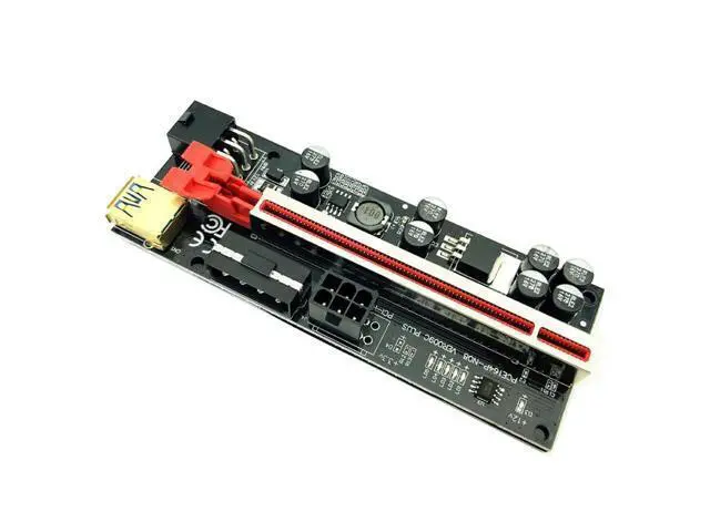 Alt view image 5 of 6 - 6 LED Riser 009S 009C Plus PCIE Riser For Video Card Mining Cabo Riser PCI Express X16 Adapter Molex 6 Pin to SATA USB 3.0 Cable