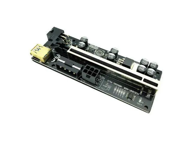 Alt view image 5 of 6 - 6PCS PCIE Riser for Video Card USB 3.0 Extension Cable Adapter Cabo Riser PCI Express X16 VER009C Riser for Bitcoin Miner Mining