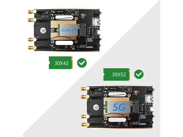 Alt view image 4 of 6 - M.2 B Key NGFF to USB 3.0 Adapter Wireless Card Converter Riser Antenna SIM Card Slot for SIM/Micro SIM/Nano SIM 3G 4G 5G Module
