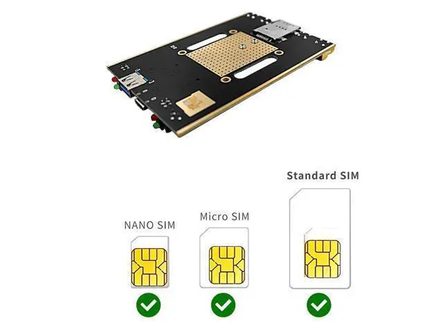 Alt view image 5 of 6 - M.2 B Key NGFF to USB 3.0 Adapter Wireless Card Converter Riser Antenna SIM Card Slot for SIM/Micro SIM/Nano SIM 3G 4G 5G Module