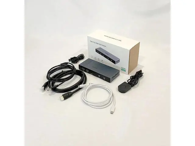 Alt view image 4 of 7 - MT-VIKI 2-Port Hybrid USB-C HDMI KVM Switch 4K@60Hz, 65W PD Charging, Compatible with MacBook & Desktop PC, Complete Cables Included