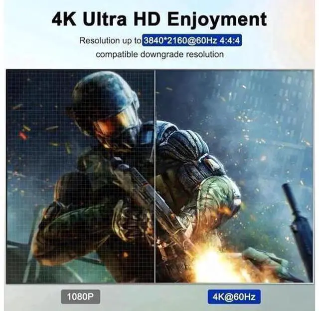 Alt view image 2 of 7 - 2-Port Dual Monitor HDMI USB 3.0 KVM Switch 4K@60Hz with EDID Emulator & Wired Remote, 2 PCs Share 2 Monitors & 4 USB3.0 Devices