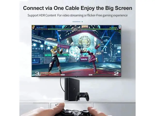 Alt view image 6 of 7 - HDMI Fiber Optic Cable 100feet 8K Fiber HDMI Cable Supports 8K@60Hz, 4:4:4/4:2:2/4:2:0, HDR, Dolby Vision, HDCP2.2, ARC, 3D, High Speed 48Gbps, Slim and Flexible Long HDMI Fiber Optic Cable 100 ft.