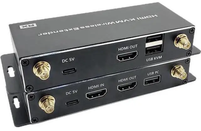 Main image of Wireless HDMI KVM Extender Transmitter Receiver Kit, 200M/656FT Range, 4K & 1080P, Plug & Play for Laptop, PS5, Camera, Projector