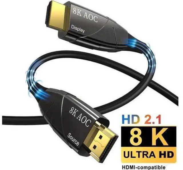 Main image of 8K HDMI Fiber Optic Cable (16.4FT/5M), 8K@60Hz AOC Fiber HDMI 2.1 Braided CordSupports 8K@60Hz 4K@120Hz, 48Gbps AOC Dynamic HDR 10, eARC, HDCP2.2, 4:4:4