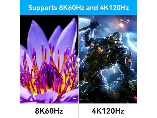 Alt view image 4 of 7 - 2 Port Triple Monitor HDMI KVM Switch, 8K@60Hz 4K@120Hz USB3.0 KVM Switcher with Wired Controller for 2 PCs Share 3 Monitors Keyboard Mouse Peripherals