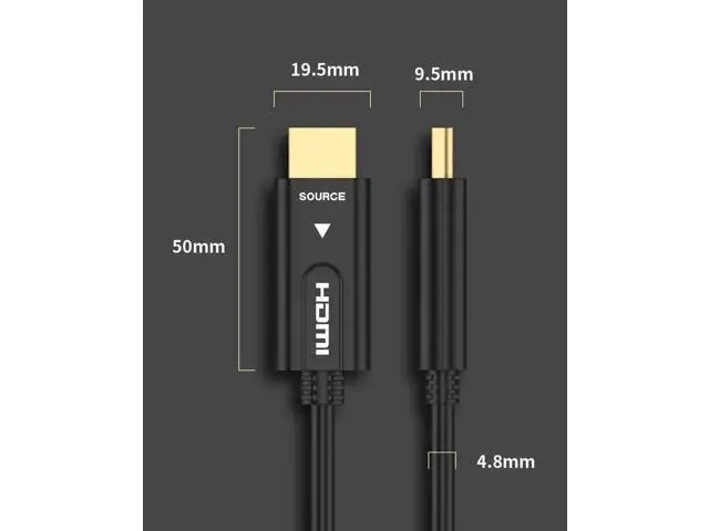 Alt view image 7 of 7 - HDMI Cable 2.0 Optical Fiber HDMI 4k 60HZ 15M Cable HDMI Support 4K 3D for HDR TV LCD Laptop PS3 Projector Computer(15M,50ft)