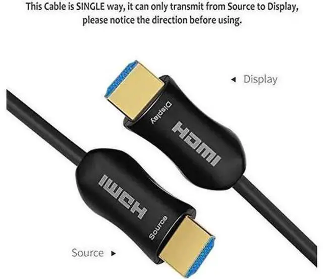 Alt view image 2 of 7 - 33FT Fiber Optic HDMI 2.0b Cable, 4K@60Hz 18.2Gbps High Speed HDMI Cord Support ARC HDCP2.2 3D 4:4:4 Color Sampling