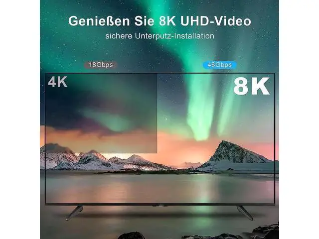 Alt view image 7 of 7 - 8K Fiber Optic HDMI Cable, CL3 Rated 8K HDMI Cable Ultra high Speed 48Gbps,Support 8K60Hz, 4K120Hz, Dynamic HDR 10, eARC Compatible with PS5 PS4 Xbox Apple TV Sony LG Samsung, (16.4Feet, Black+Red)