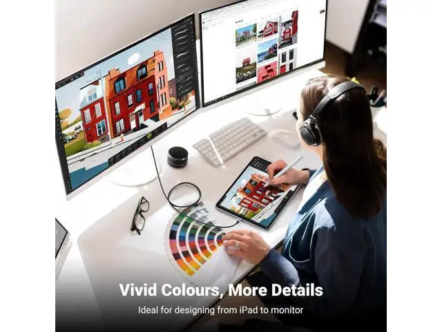 Alt view image 3 of 7 - 10FT UGREEN USB-C to HDMI Cable 4K@60Hz, Thunderbolt 3/4 Compatible Type-C to HDMI Cord for iPhone 17 Pro Max MacBook iPad XPS Galaxy S25 Steam Deck