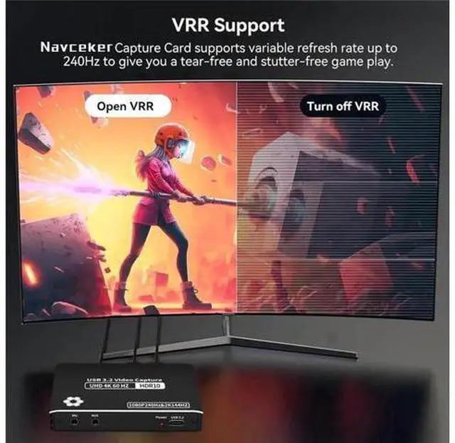 Alt view image 3 of 7 - USB3.2 External HDMI Capture Card, Supports 4K@60FPS & 2K@144FPS Ultra Low Latency Video Grabber for Live Streaming Recording, Compatible with PS5 Switch Camera PC Mac OBS