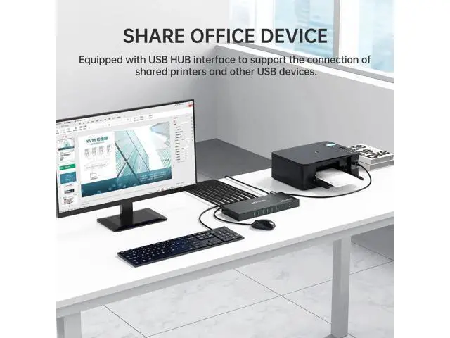 Alt view image 6 of 7 - MT-VIKI 8-Port HDMI KVM Switch, 4K@60Hz with 3.5mm Audio, 1U Rack Mount, Button/Hotkey/IR Remote Control, Comes with 8 Sets Cables & Rack Ears