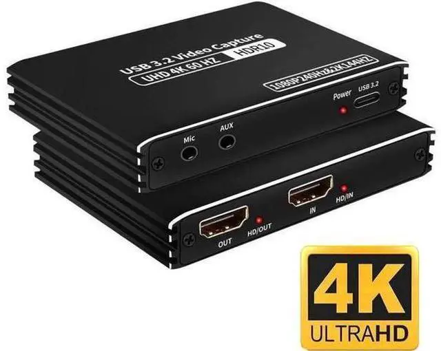 Main image of 2K 144FPS HDMI Audio Video Capture Card, 4K@60fps Recording & 4K HDMI Loop-Out with Mic Input, Live Stream Capture Device for Gaming Streaming Video Conference Compatible with Switch PS4 OBS Camera PC