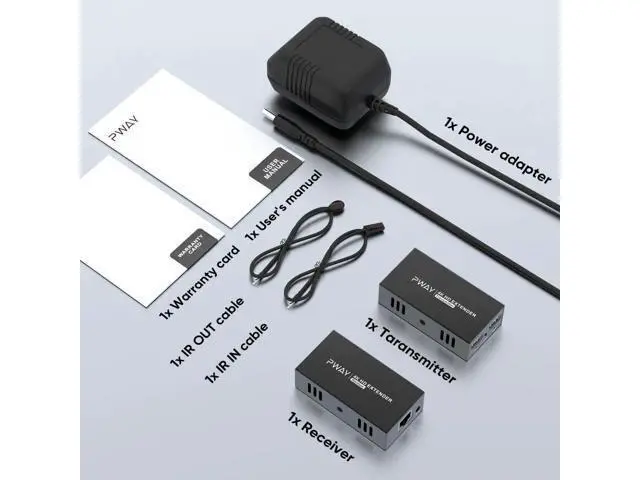 Alt view image 4 of 7 - HDMI Over IP Ethernet Extender Kit, 4K@60Hz Ultra HD Transmission via Cat5e/Cat6/Cat7 Cable, Max 200FT/330FT, Built-in EDID & POE Function, Transmitter + Receiver Set