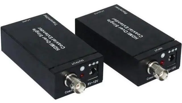 Main image of 1080P HDMI Over Single Coaxial Extender Transmitter Receiver Kit, IR Remote Control Support, Max 100m Transmission Distance via Coax Cable