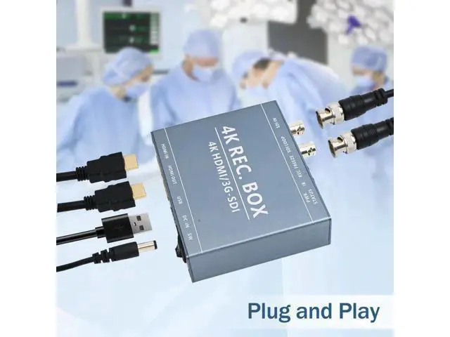 Alt view image 2 of 7 - 3G SDI 4K HDMI DVI Audio Video Capture Recorder SDI Loop Out 1080P Output for Live Stream Broadcast Teaching