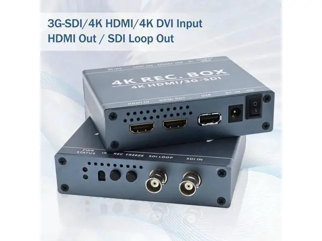 Alt view image 3 of 7 - 3G SDI 4K HDMI DVI Audio Video Capture Recorder SDI Loop Out 1080P Output for Live Stream Broadcast Teaching