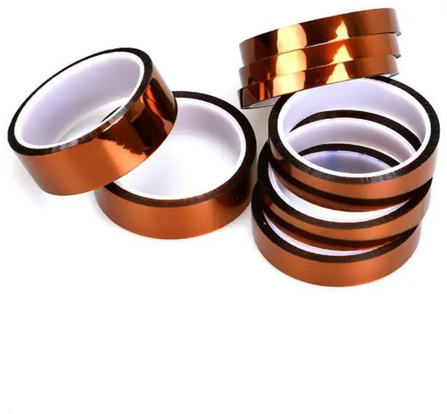 Alt view image 5 of 6 - High-Temperature Polyimide Tape with Silicone Adhesive - 1/8'', 1/4'', 1/2'', 1'' Multi-Size Bundle for Masking, Soldering, Electronics