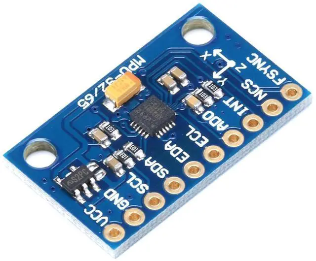 Alt view image 3 of 5 - MPU9250 9-Axis 16-Bit Sensor Module with Gyroscope, Accelerometer, Magnetometer for Attitude Detection, IIC/SPI Interface