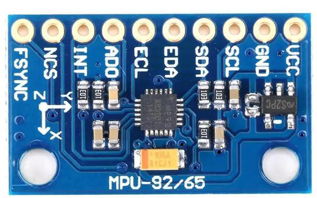 Alt view image 4 of 5 - MPU9250 9-Axis 16-Bit Sensor Module with Gyroscope, Accelerometer, Magnetometer for Attitude Detection, IIC/SPI Interface